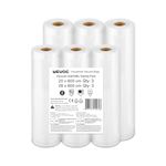 Wevac Lite 6 Pack (3)20x600cm and (3)28x600cm Food Rolls Vacuum Seal Bags for Food Saver, Commercial Grade, BPA Free, Heavy Duty, Sous Vide Bags Great for Meal Prep and Sous Vide Cooking(Total 36m)