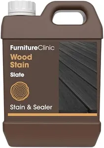 Furniture Clinic Wood Stain | Water Based | Fast Drying, Low Odor, & Non-Toxic | Multiple Finishes | for Indoor & Outdoor Furniture and More | Warm Graphite (8.5oz / 250ml)