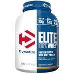 Dymatize Elite 100 Percent Whey Chocolate Peanut 2170g - High Protein Low Sugar Powder + Whey Protein and BCAAs