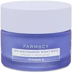 Farmacy Niacinamide Overnight Face Mask - Pore Refining Facial Mask with 10% Niacinamide - Replenishes Moisture Barrier with 3% Panthenol + Blueberry Seed Oil for Soft, Supple Skin (50ml)