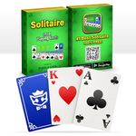 Solitaire Playing Cards, Poker Size, Standard Index Plastic Waterproof Playing Cards for Blackjack, Freecell, Spider, Hearts