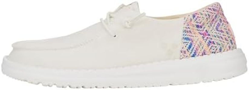 HEYDUDE Wendy Funk Surf Baja Ivory/Multi Size 5, Women’s Shoes, Women’s Slip-on Loafers, Comfortable & Light-Weight