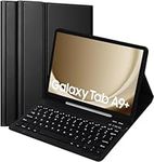 Keyboard Case for Samsung Galaxy Tab Tab A9 Plus / A9+ 11 inch 2023, Samsung Tab A9 Plus /A9+ Case with Keyboard, Slim PU Cover with Wireless Keyboard for Samsung Galaxy A9+ Plus Tablet, Black