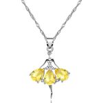 Uloveido Yellow Crystal Elfin Necklace Fairy Elf Ballet Dance Girl Pendant Necklaces for Women Girls Y607 (Yellow)