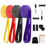 Resistance Bands Set, 4 Levels Exercise Bands for Men Women,Pull Up Bands Gym for Crossfit Fitness Strength Training Yoga with Door Anchor, Handles, Protective Covers, Bag and Training Instruction