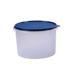 Signoraware 3.5 Litres Round Modular Multi-Purpose Plastic Containers with Lid | Food Grade BPA Free Leak Proof | Rice Spices Atta Grains Organizers for Kitchen Storage (3500ml | Pack 1 | Mod Blue)