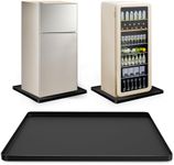 Nefish Mini Fridge Mat with Raised Edge 23.6" x 23.6" x 0.8" Silicone Mini Fridge Drip Tray Washer Dryer Cover Mat Under Refrigerator Mat Refrigerator Pan to Protect Floor Prevent Water Leakage