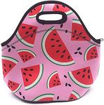 Insulated Neoprene Lunch Bag for Women,Men and Kids, Reusable Soft Lunch Tote for Work School (Watermelon)