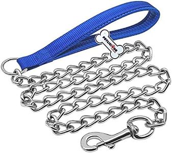 Petlicious & More® Heavy Duty Dog Leash, Metal Dog Leash for Large & Extra Large Dogs Heavy Dog Leash (Size - Extra Large, Color- Blue)