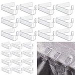 24pcs Plastic Tablecloth Clips, Transparent Picnic Tablecloth Clips for Outdoor Tables Large Table Cloth Holder Table Cover Clips for Christmas Home Wedding Party Indoor Outdoor Camping(2 Sizes)