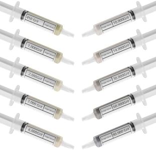 Angerstone 40% Concentration Diamond Polishing Compound Kit of 10 Lapping Compound 80,000 to 450 Grit, Professional Stropping Compound for Metal Jewelry Glass Resin Marble Watch Diamond Paste