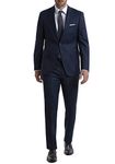 Calvin Klein Men's Slim Fit Suit Separates, Blue/Charcoal Birdseye, 44