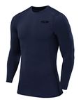 TCA Boys' Youth & Men's Pro Performance Compression Shirt Long Sleeve Base Layer Thermal Top - Crew/Mock Neck