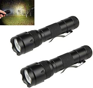Tactical Flashlight Super Bright 1200 Lumens Handheld Flashlight 2 Pcs Mini Torch Light Single Mode Waterproof Portable Torch Light for Camping Hiking(Battery not Included)