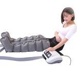 6 Cavity Lymphatic Drainage Air Compression Leg Massager, Electric Leg Massage Boots for Circulation Arm Leg Waist Wraps Massage Machine Pain Relax