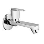 WATERMAN® Magic Long Body Tap with Wall Flange Brass Body Chrome Finish Wall Mount Water Taps for Kitchen, Bathroom, Sink, Wash Basin, Toilet