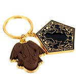 Gold Chocolate Frog keyring Harry Potter Inspired collectors cartoon plush metal Keychain chains bag clip charm for Christmas Birthday Stocking Filler Novelty Gift Set Ideas for Kids Men Women