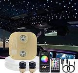 Car Home AKEPO 20W Dual Head Fiber Optic Lights RGBW Twinkle+APP+ Music Mode Star Ceiling Light Kit, 710pcs 4m/13.1ft Mixed Optical Fiber Strands with Remote for Car Headliner/Home Fiber Optic Star