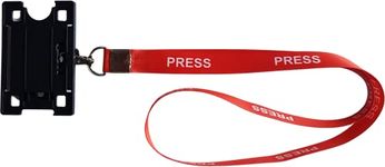 WristID Press Red Lanyard Ribbon With Holder for ID Card for Official Use Pack of 1 on Amazon