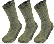 KK TRADERS (MCR) LTD Military Hiking Cotton Blend Work Socks - Army Olive Green, UK 6-11, EUR 39-45 | Durable, Comfortable, Moisture-Wicking Outdoor Socks(Olive Green, 6-11)