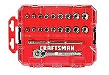 CRAFTSMAN Socket Set, SAE/Metric, 1/4-Inch Drive, 20-Piece (CMMT12008)