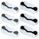 Readerest Magnetic Eyeglass Holders, name tag, badge holder, sunglasses holder, ID badge holder, 3 Stainless Steel, 3 Classic Black, for men and women