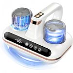Vxoyo Mattress Vacuum Cleaner, 4 in 1 Cordless Mattress Vacuum Cleaner With UV Light & LED Screen, Double-Cup, Ultrasound, Strong Suction Anti Dust Mite handheld vacuum cleaner for Bed, Sofa, Pillows