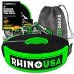 Rhino USA Recovery Tow Strap (2" x 20') - 20,024lb Break Strength - Emergency Recovery Strap Tow Rope for UTV, ATV & More - Heavy Duty Towing Strap for Offroad 4x4 Use - Compatible with RZR and Can-Am