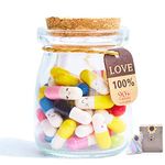 90pcs+ Message In a Bottle DIY Gift Extra Capsules and Notes (Mixed Colors)