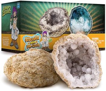 Break Open 2 Jumbo Geodes– Break Your Own Large Geode with Crystals, Earth Science Kit for Kids to Learn Geology, Gifts for Rock Collectors, Cool Rocks for Boys and Girls