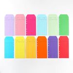 24 Pcs Cash Envelopes for Budgeting, Cardstock Budget Envelope System for Tracking, Savings, Recording, 12 Assorted Colors Money Envelopes