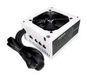 Apevia ATX-ES600-WH Essence 600W ATX Semi-Modular Gaming Power Supply with Auto-Thermally Controlled 120mm Black Fan, 115/230V Switch, All Protections, White Casing