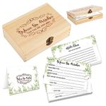 1DFAUL 60pcs Advice and Wishes for the Mr and Mrs, Wedding Advice Cards for Wedding Games, Bridal Shower Guest Book Advice Cards Box for Bride and Groom, Bridal Shower Decorations