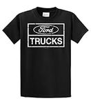 Ford Trucks Classic Square Logo Adlt T-Shirt-Black-Xxxl