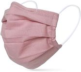 tanzmuster ® childrens fabric face mask washable 100% breathable cotton OEKO-TEX 100 with nose clip and filter pocket - reusable mouth covering Pink S (children 6-12 years)