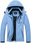 MOERDENG Women's Waterproof Ski Jacket Warm Winter Coat Outdoor Windbreaker Hiking Snowboarding Jacket