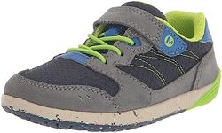 Merrell Bare Steps A83 Sneaker (Toddler), Navy/Green, 10 US Unisex Little Kid