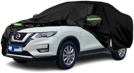 Qnmittry Waterproof Car Covers Compatible with 2010-2024 Nissan X-Trail, All Weather Custom-fit Car Cover with Zipper Door for Rain Snowproof UV Windproof Protection