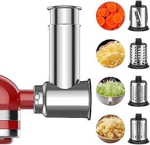 GVODE Accesorio Rallador de Acero Inoxidable para KitchenAid, Accesorio Rallador de Queso para Kitchenaid, Accesorio Rallador de Verduras para Kitchenaid