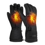 Riloer Heated Motorcycle Gloves, Temperature Adjustable, Heated Gloves With Rechargeable Battery For Outdoor Hiking, Universal Heated Ski Gloves