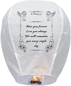 20 Pack Chinese Lanterns to Release in Memorial,Paper Flying Wishing Lanterns for Celebrations of Life