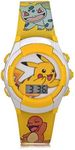 Accutime Kids Pokemon Digital LCD Quartz Watch for Toddlers, Boys, Girls and Adults All Ages, Pikachu Yellow, Pokemon Digital Quartz Watch