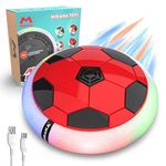 Mirana Air Football Smart Toy for Kids | 3-Mode USB Type-C Rechargeable Hover Ball | Indoor Electric Hoverball with LED Lights | Birthday Gift for Boys & Girls 2 3 4 5 6 7 8 9 10 Years (Red)
