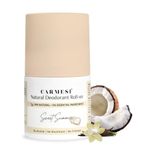 Carmesi Natural Underarm Roll On Deodorant for Women | 95% Natural | Prevents Body Odour | No Alcohol & Aluminium | Sweet Summer - Creamy Coconut & Vanilla Fragrance | 50 ml