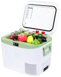 BINGI 18L Portable Car Fridge Freezer with Compressor, 12/24V DC & 100-240V AC, Camping Refrigerator for Car, RV, Truck, Travel, Home Use (-18℃ to 15℃)