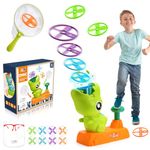 Hapikids Dinosaur Flying Disc Launcher Toy, Toys for 3-8 Year old Girls Boys Outdoor Toys Boys Toys Age 3 4 5 6 7 8 Birthday Gifts for 3-10 Year Old Boy Girls Dinosaur Toys Garden Toy Flying Disc