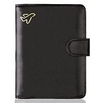 WALNEW Passport Holder Cover Case Travelling Passport Cards Carrier Wallet Case, P-Black, P-style