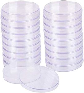 20 Piezas Placas de Petri, Placas Petri de Tejido Celular Laboratorio, con tapa,Bandeja de cultivo bacteriano,Plastico Placas de Petri esterilizadas, Placas de Petri de Celular Transparente