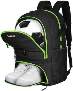 LARIPOP Soccer Backpack,Basketball Backpack with Ball Holder and Shoe Compartment,Men&Women Gifts Backpack for Basketball Accessories Training Equipment Fits Volleyball,Soccer,Sports Gifts