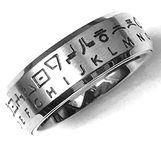 Star Wars Huttese Translator Ring Silver Size 12